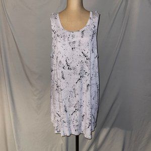 LOGO Tank Tunic - Gray w/ Black Airbrush Splatter